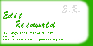 edit reinwald business card